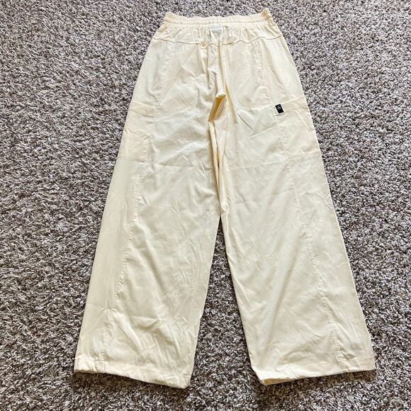 Prana Send Off Pant Women's L Sweet Cream Wide Leg Relaxed Straight High Rise - Picture 5 of 12